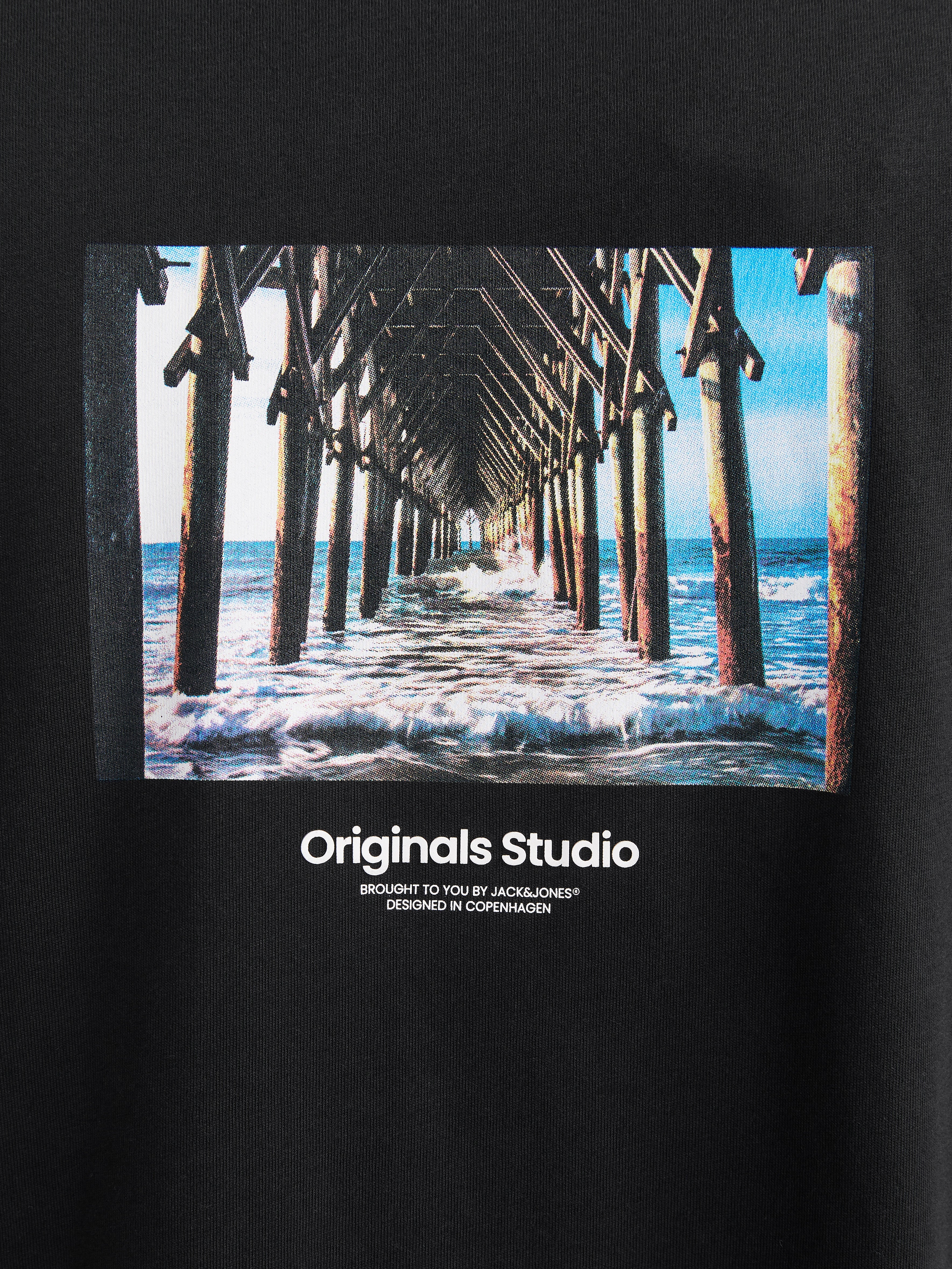 JACK & JONES JORVESTERBRO picture tee crew neck - black