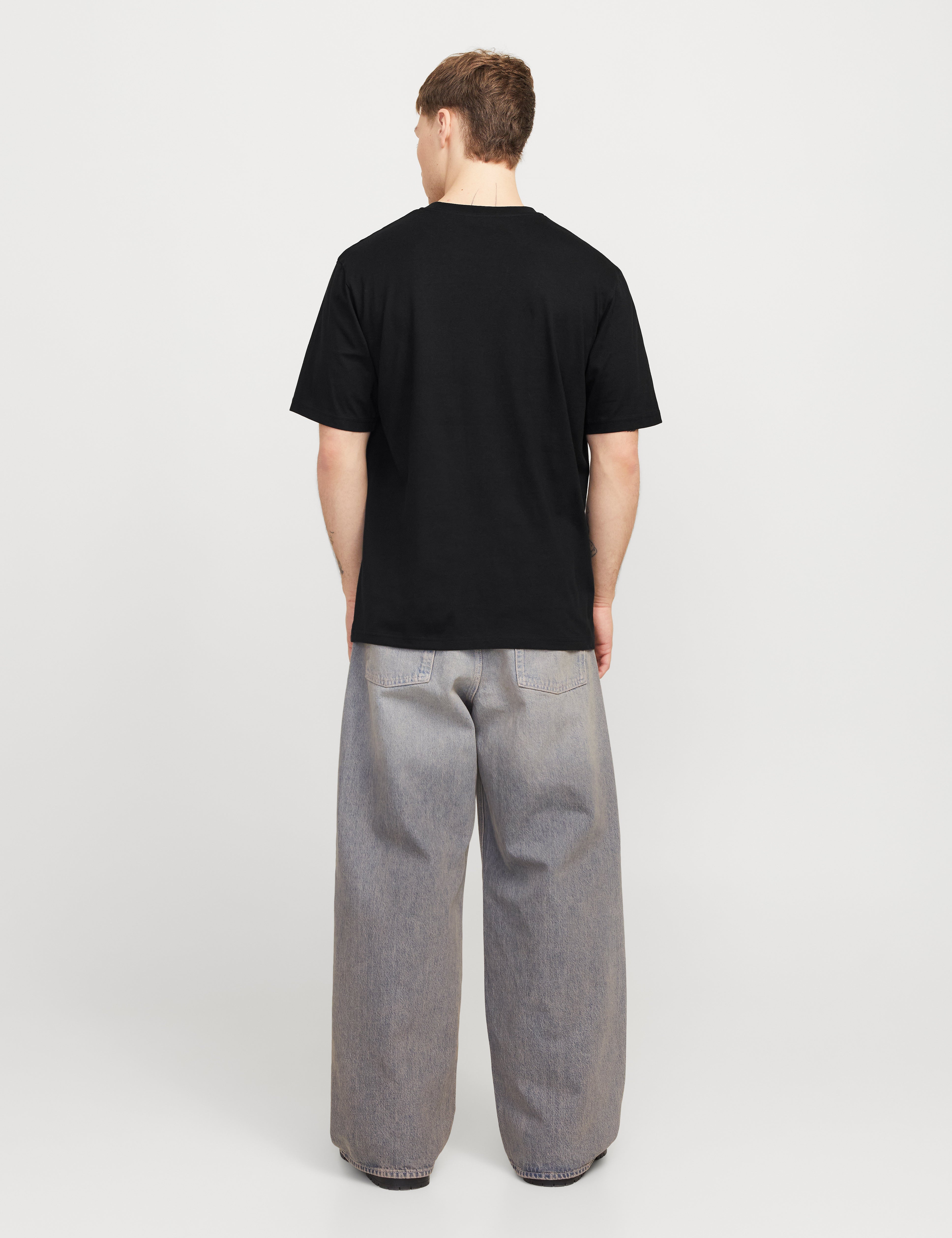 JACK & JONES JORVESTERBRO picture tee crew neck - black