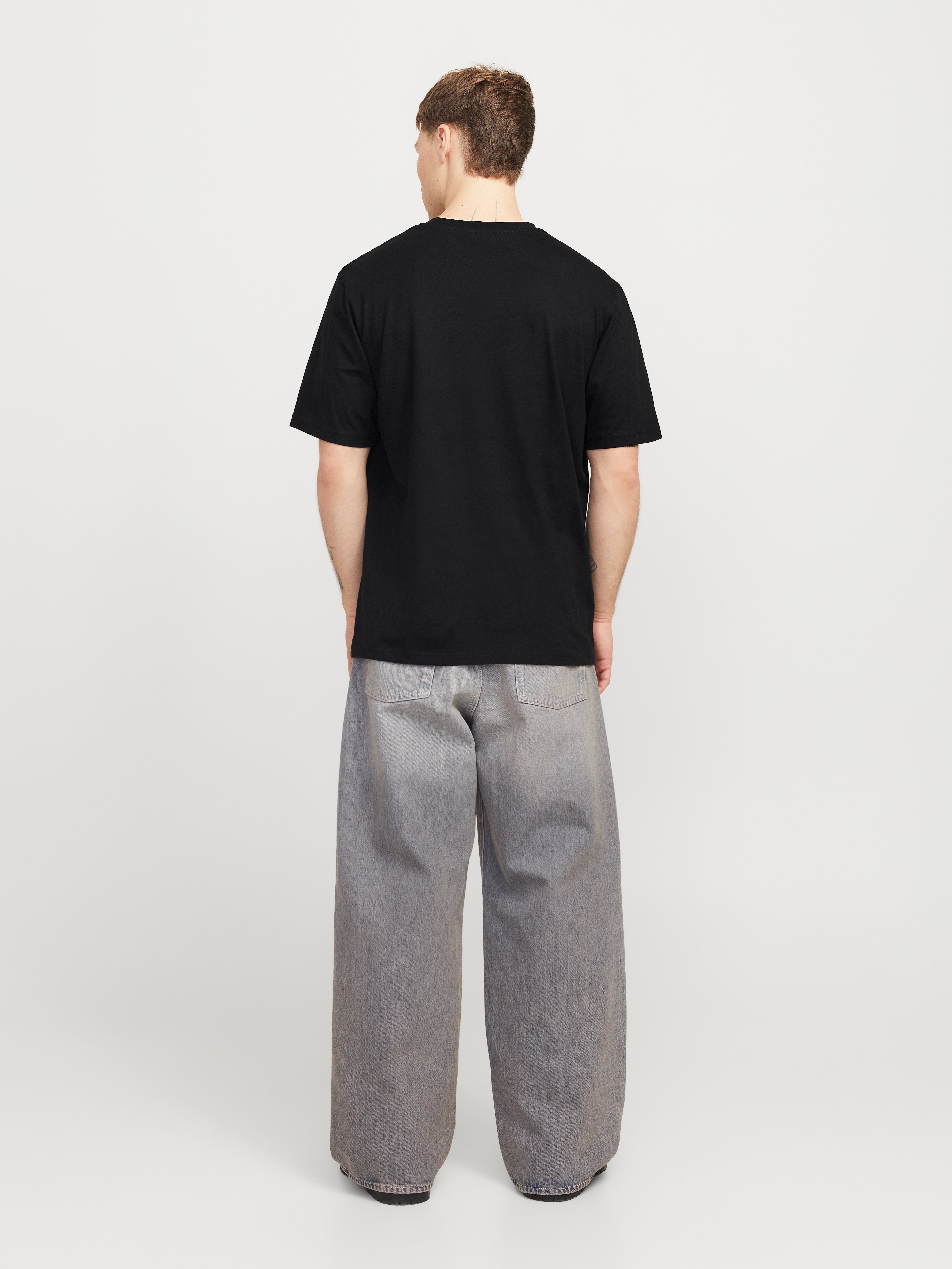 JACK & JONES JORVESTERBRO picture tee crew neck - black
