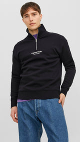 JACK & JONES JORVESTERBRO sweat quarter zip in kalamata  - Image 1
