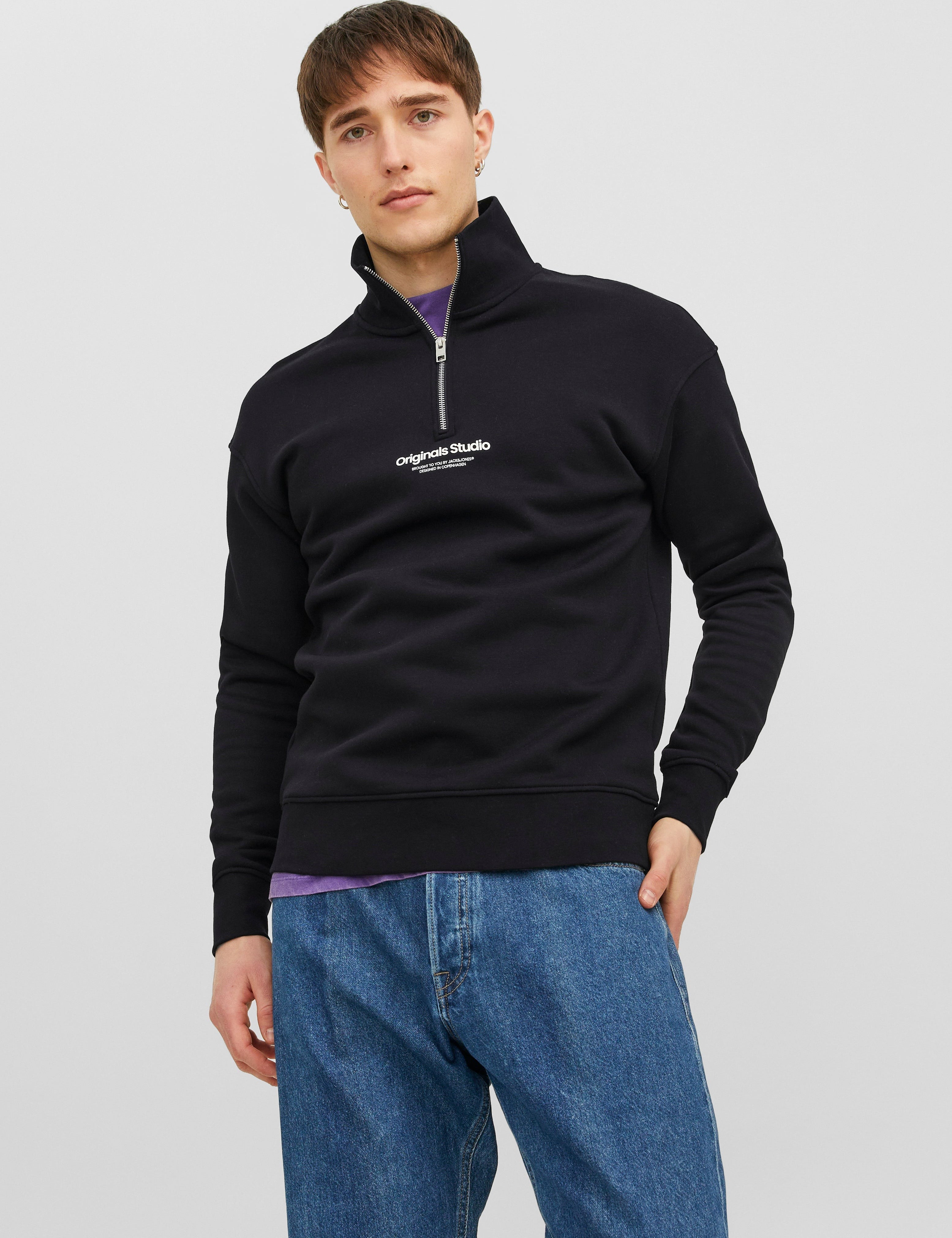 JACK & JONES JORVESTERBRO sweat quarter zip in kalamata  - Image 1
