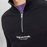 JACK & JONES JORVESTERBRO sweat quarter zip in kalamata  - Image 6