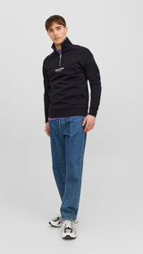 JACK & JONES JORVESTERBRO sweat quarter zip in kalamata  - Image 4