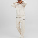 JACK & JONES JORVESTERBRO sweat zip hood in moonbeam - Image 4