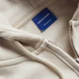 JACK & JONES JORVESTERBRO sweat zip hood in moonbeam - Image 6