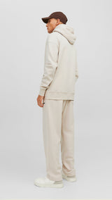 JACK & JONES JORVESTERBRO sweat zip hood in moonbeam - Image 2