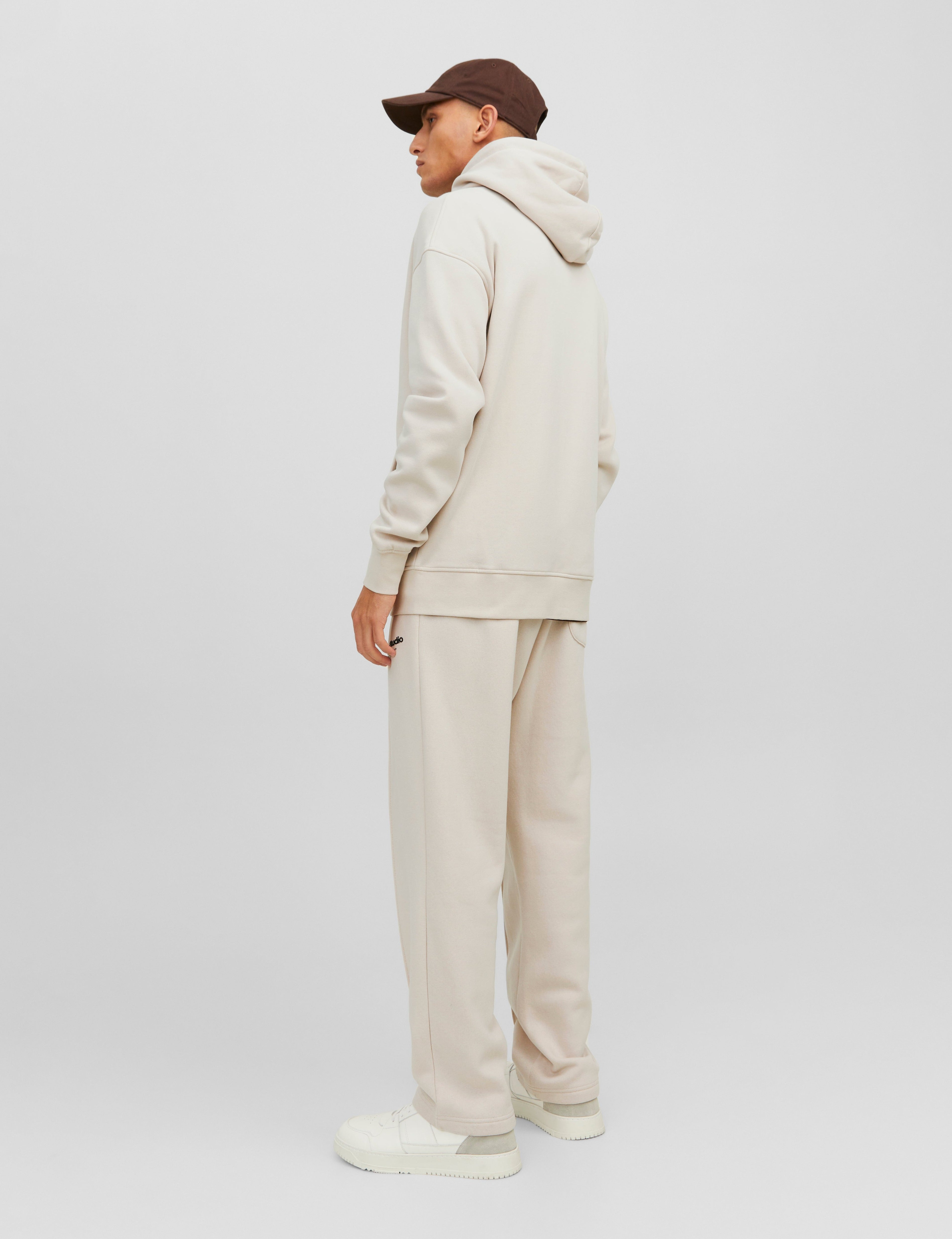 JACK & JONES JORVESTERBRO sweat zip hood in moonbeam - Image 2