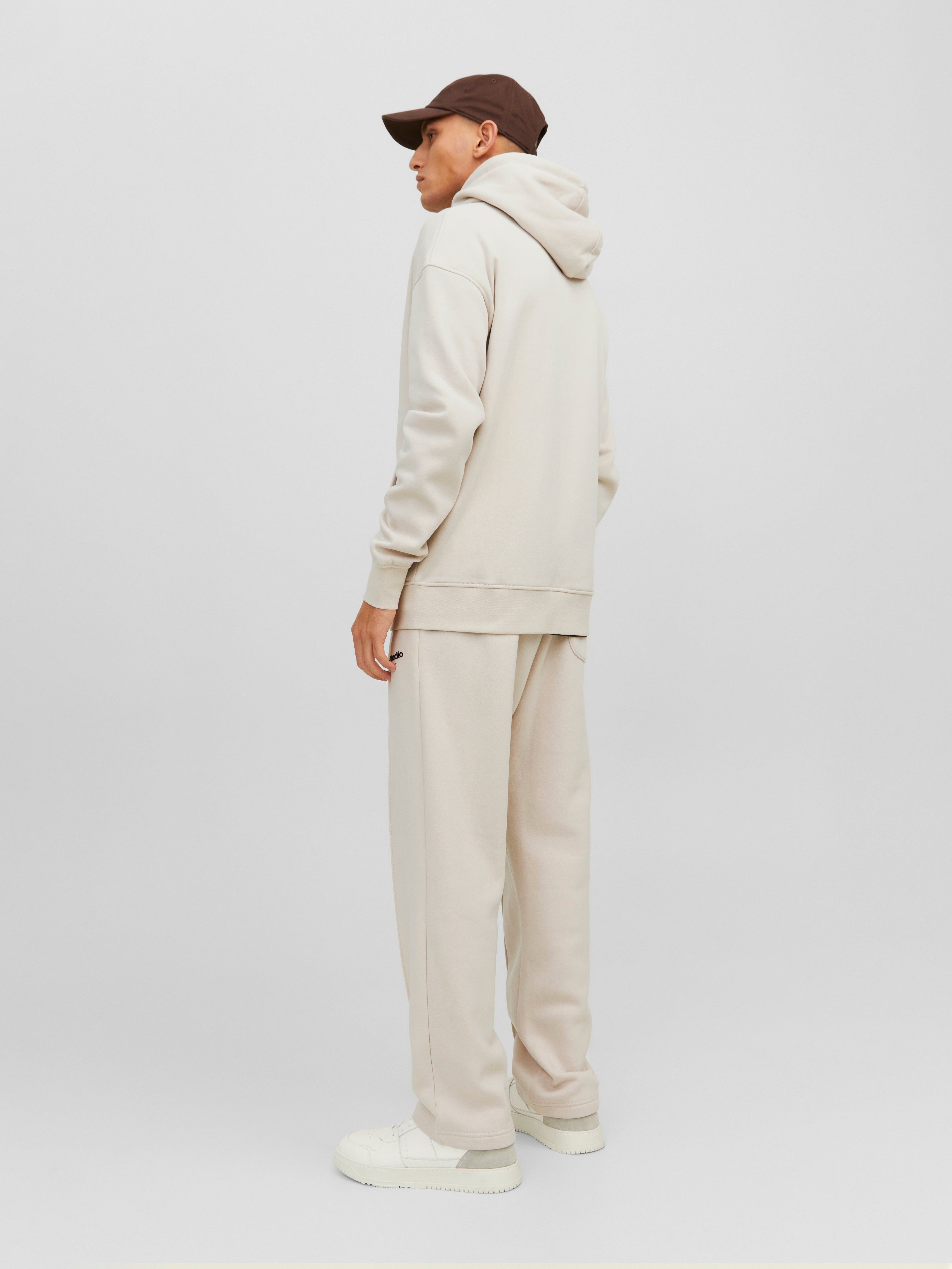 JACK & JONES JORVESTERBRO sweat zip hood in moonbeam - Image 2