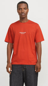 JACK & JONES JORVESTERBRO tee crew neck in summer fig - Image 1