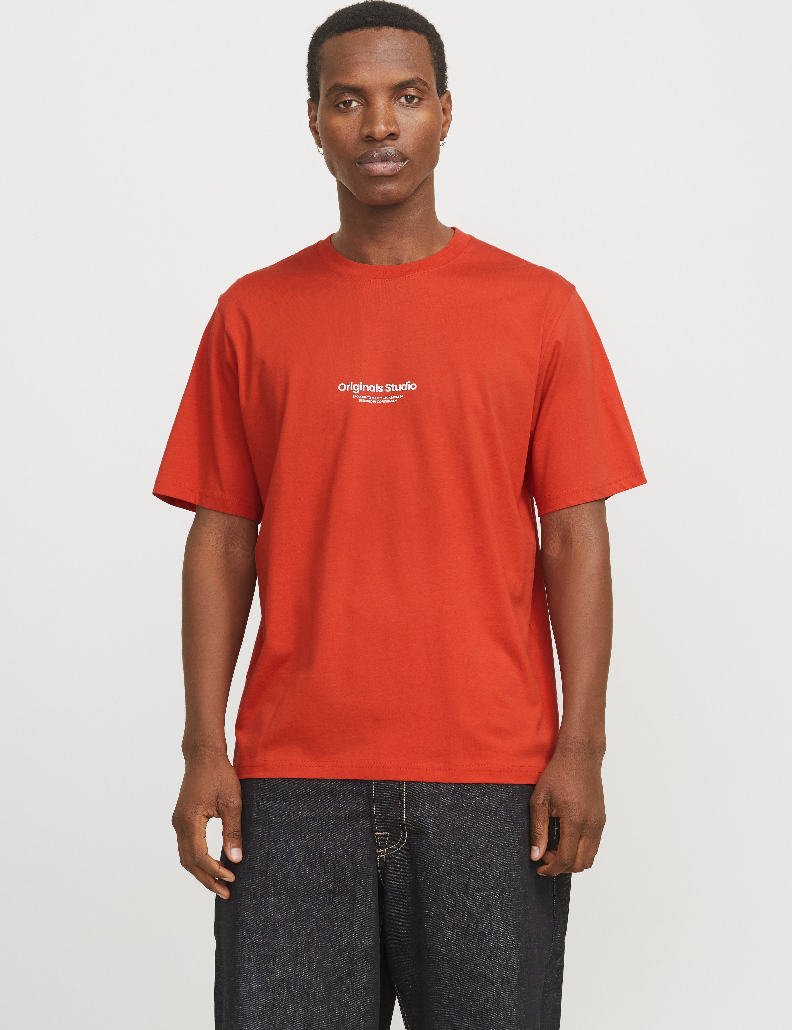 JACK & JONES JORVESTERBRO tee crew neck in summer fig - Image 1