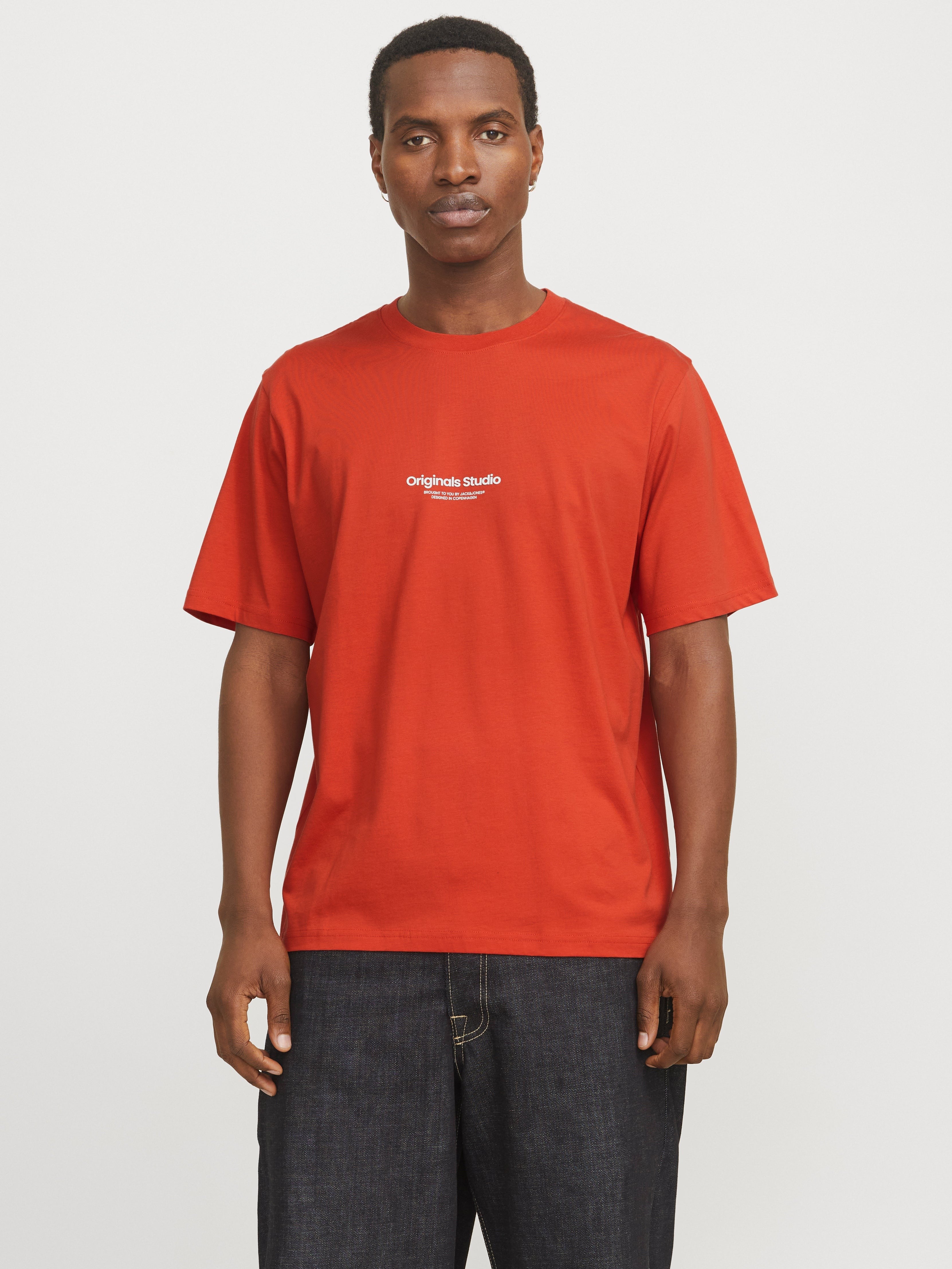JACK & JONES JORVESTERBRO tee crew neck in summer fig - Image 1