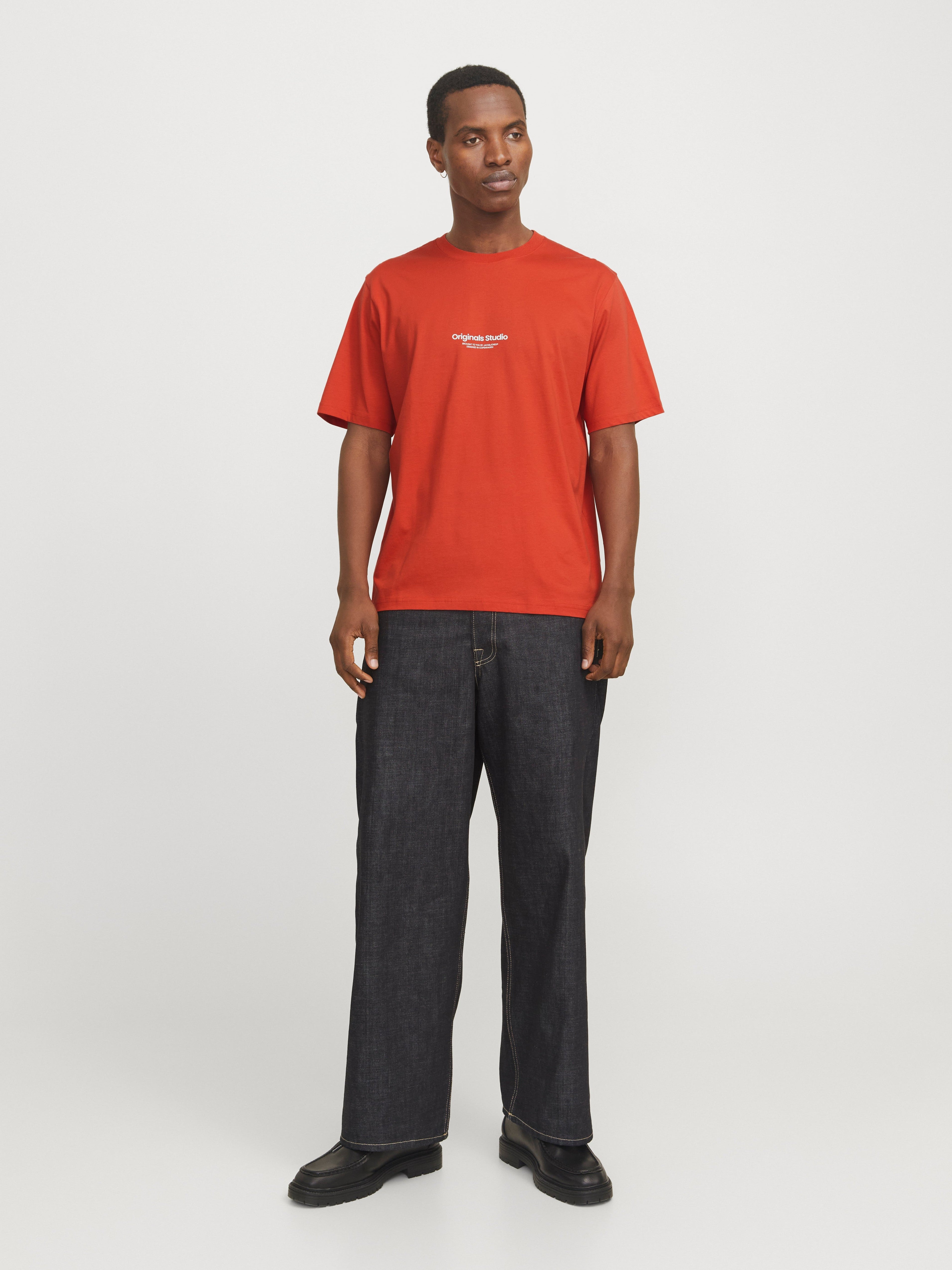 JACK & JONES JORVESTERBRO tee crew neck in summer fig - Image 4