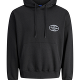 JACK & JONES JORYORK graphic sweat hood - black