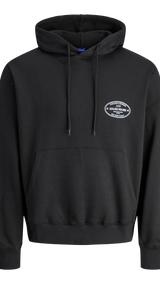 JACK & JONES JORYORK graphic sweat hood - black