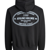 JACK & JONES JORYORK graphic sweat hood - antique white