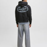 JACK & JONES JORYORK graphic sweat hood - antique white