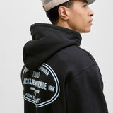 JACK & JONES JORYORK graphic sweat hood - antique white