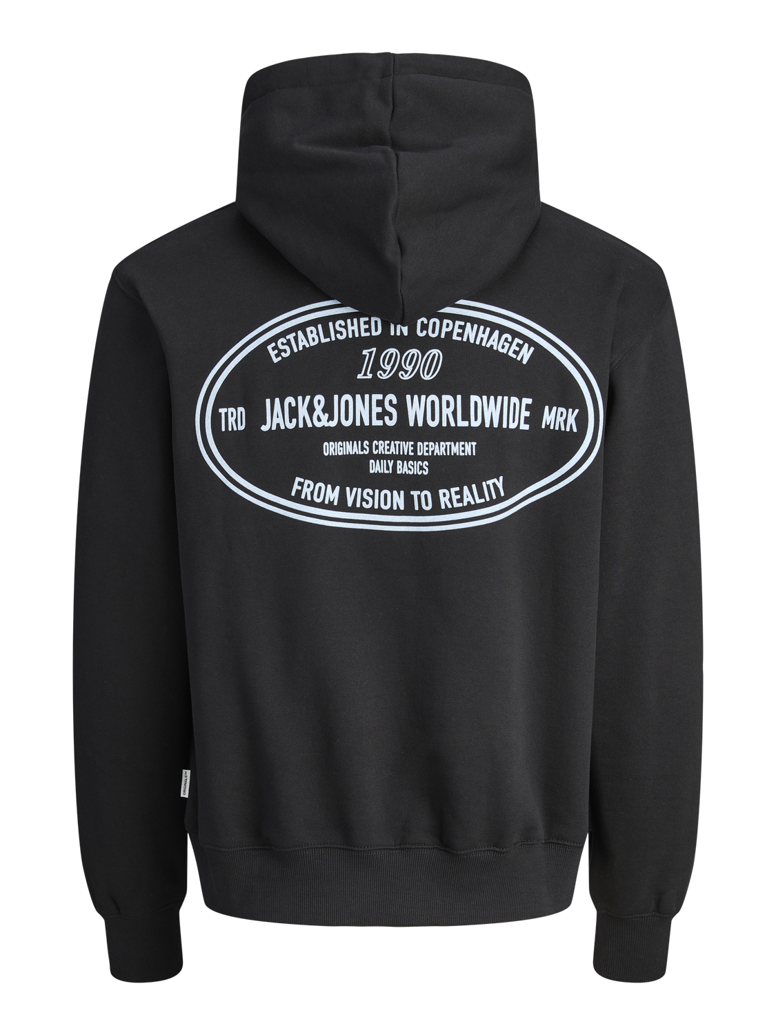 JACK & JONES JORYORK graphic sweat hood - bright white melange