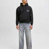 JACK & JONES JORYORK graphic sweat hood - antique white