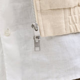 JACK & JONES JPRBLALEISTER linen blend bomber - ancient scroll melange
