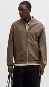 JACK & JONES JPRBLALEISTER linen blend bomber - morel