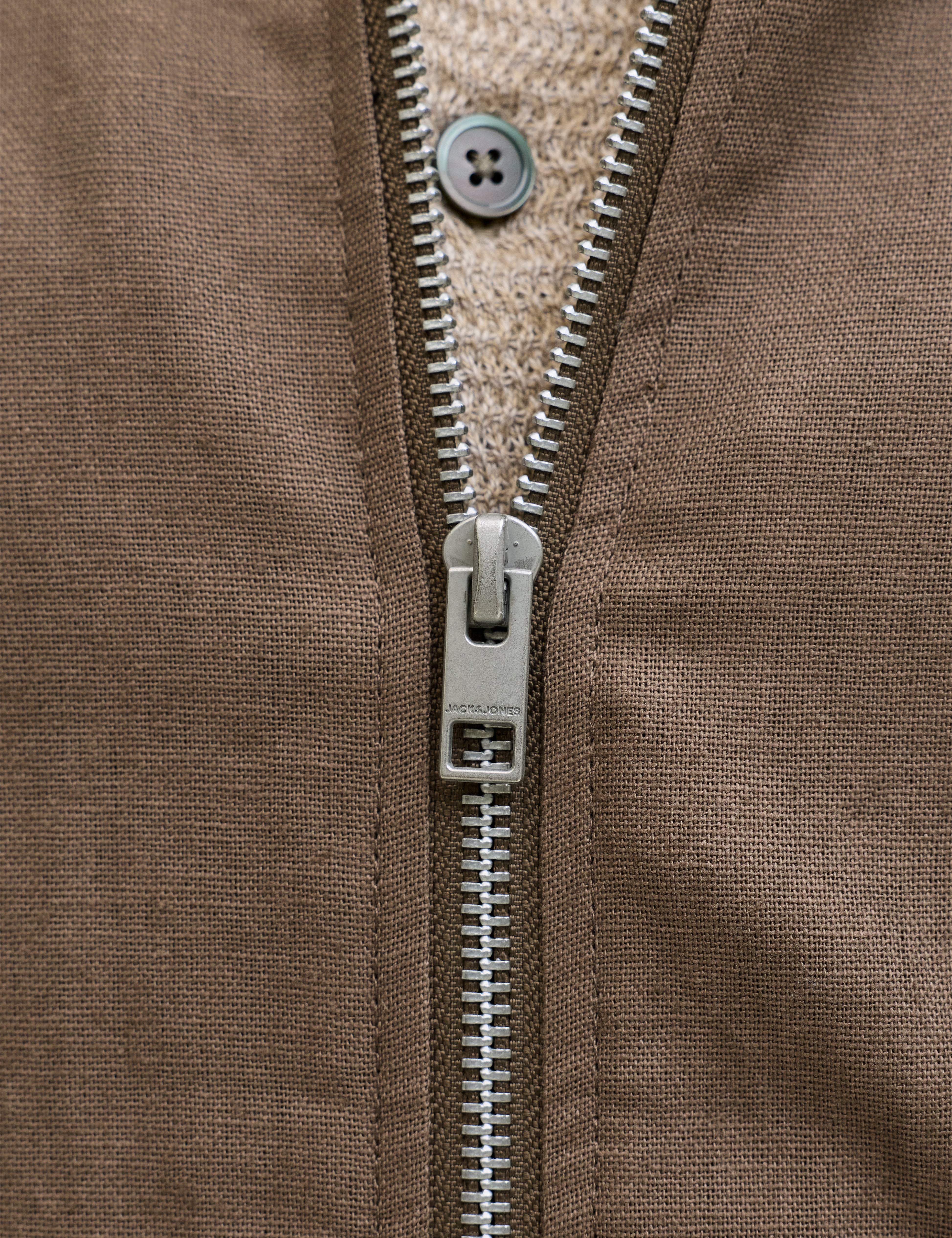JACK & JONES JPRBLALEISTER linen blend bomber - morel