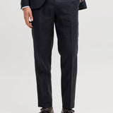 JACK & JONES JPRBLAMARTIN lawrence linen trouser in dark navy slim fit - Image 1