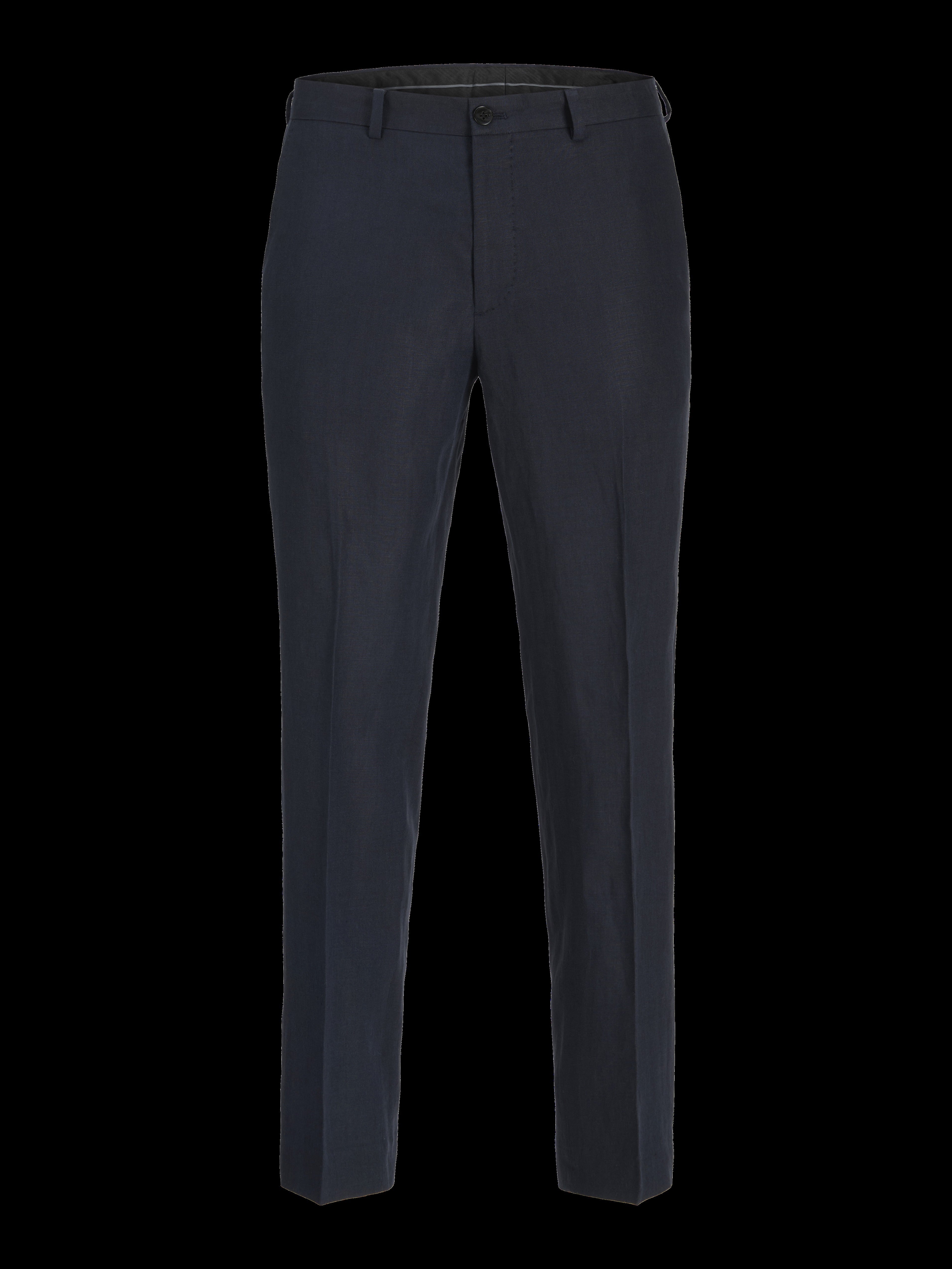 JACK & JONES JPRBLAMARTIN lawrence linen trouser in dark navy slim fit - Image 3