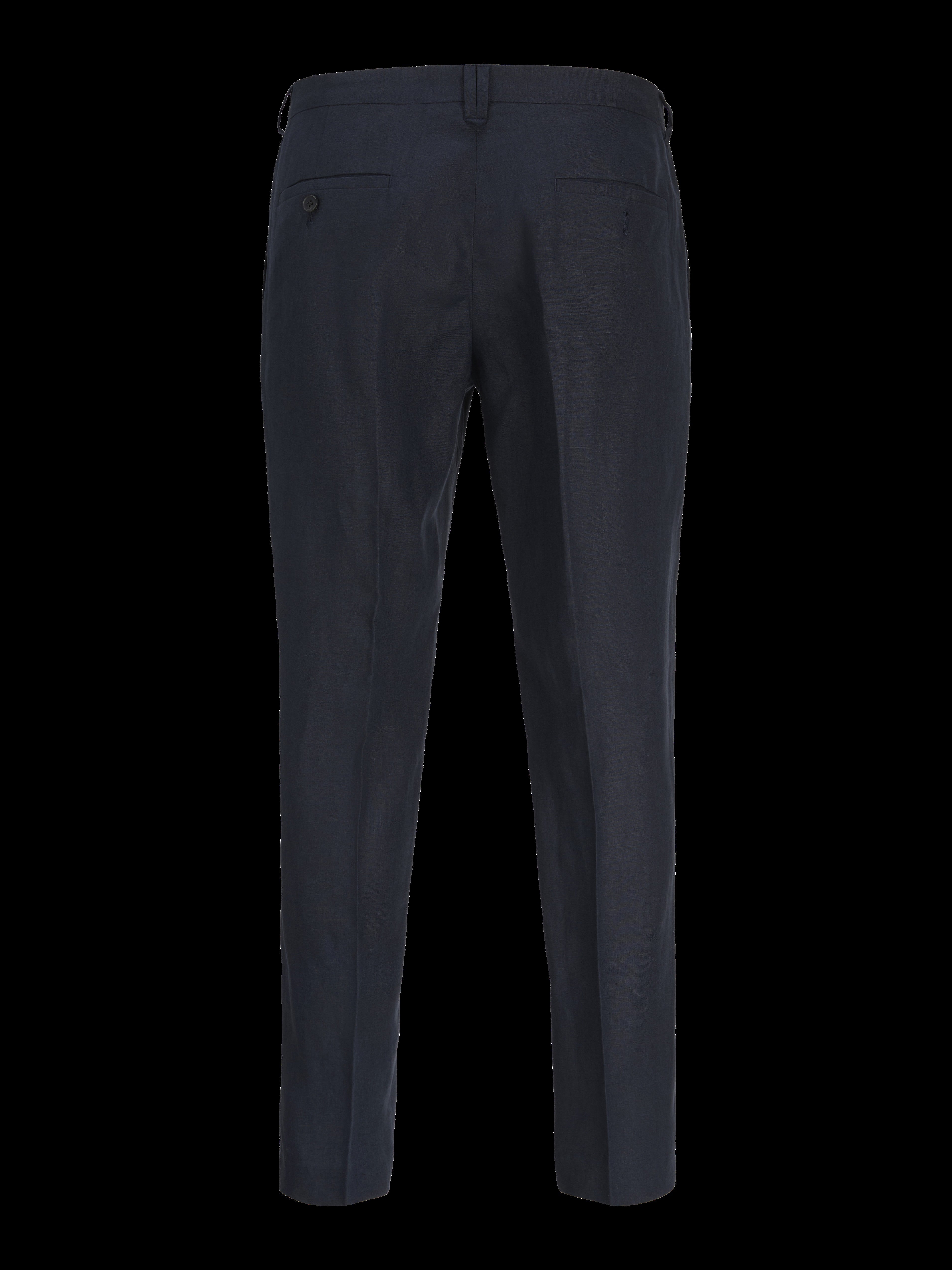 JACK & JONES JPRBLAMARTIN lawrence linen trouser in dark navy slim fit - Image 4