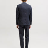 JACK & JONES JPRBLAMARTIN lawrence linen trouser in dark navy slim fit - Image 2