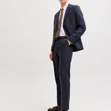 JACK & JONES JPRBLAMARTIN lawrence linen trouser in dark navy slim fit - Image 8