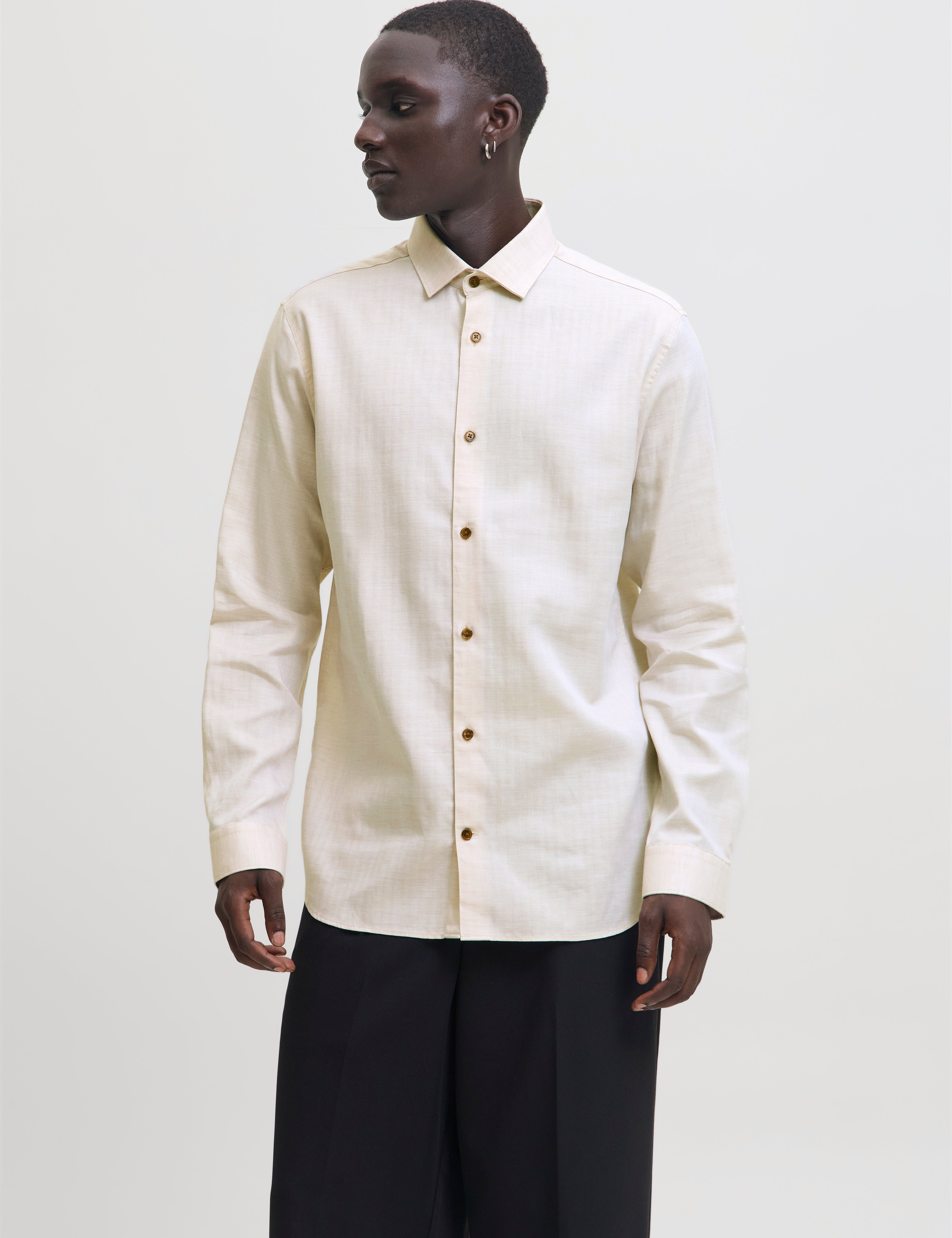 JACK & JONES JPRBLAPARKER melange shirt - winetasting