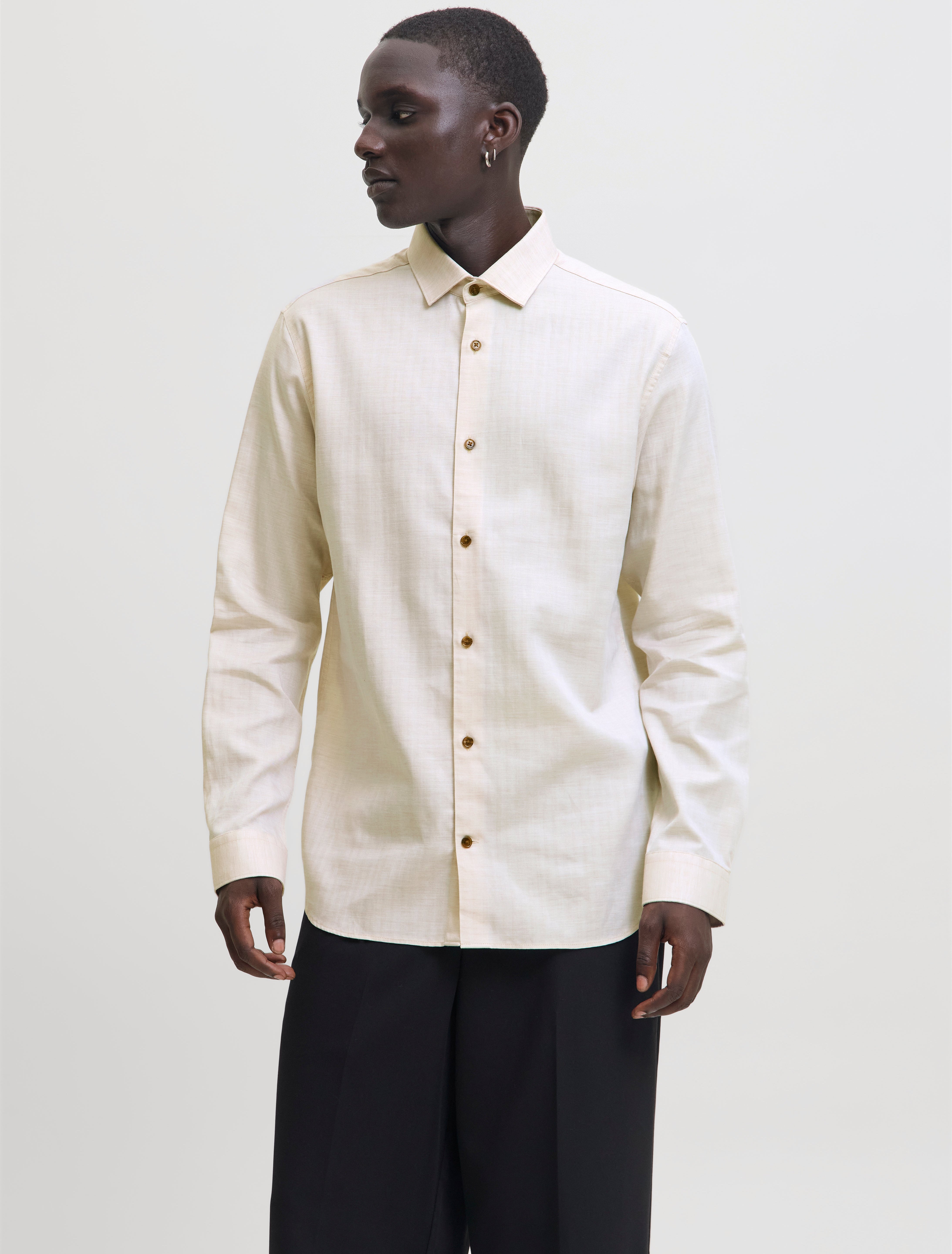 JACK & JONES JPRBLAPARKER melange shirt - winetasting