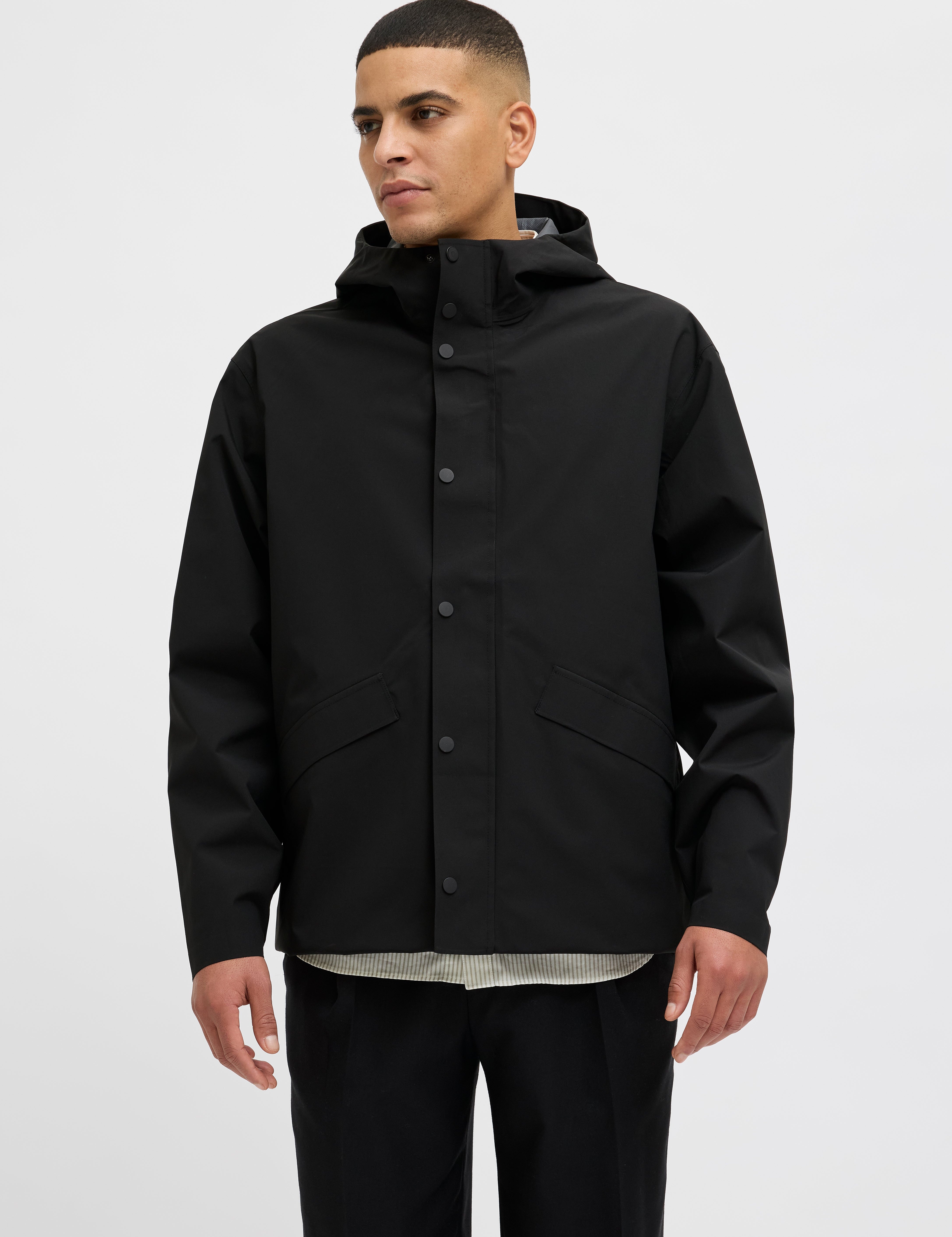 JACK & JONES JPRCCREAGAN clean tech rain jacket - black