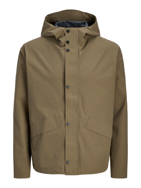 JACK & JONES JPRCCREAGAN clean tech rain jacket in morel