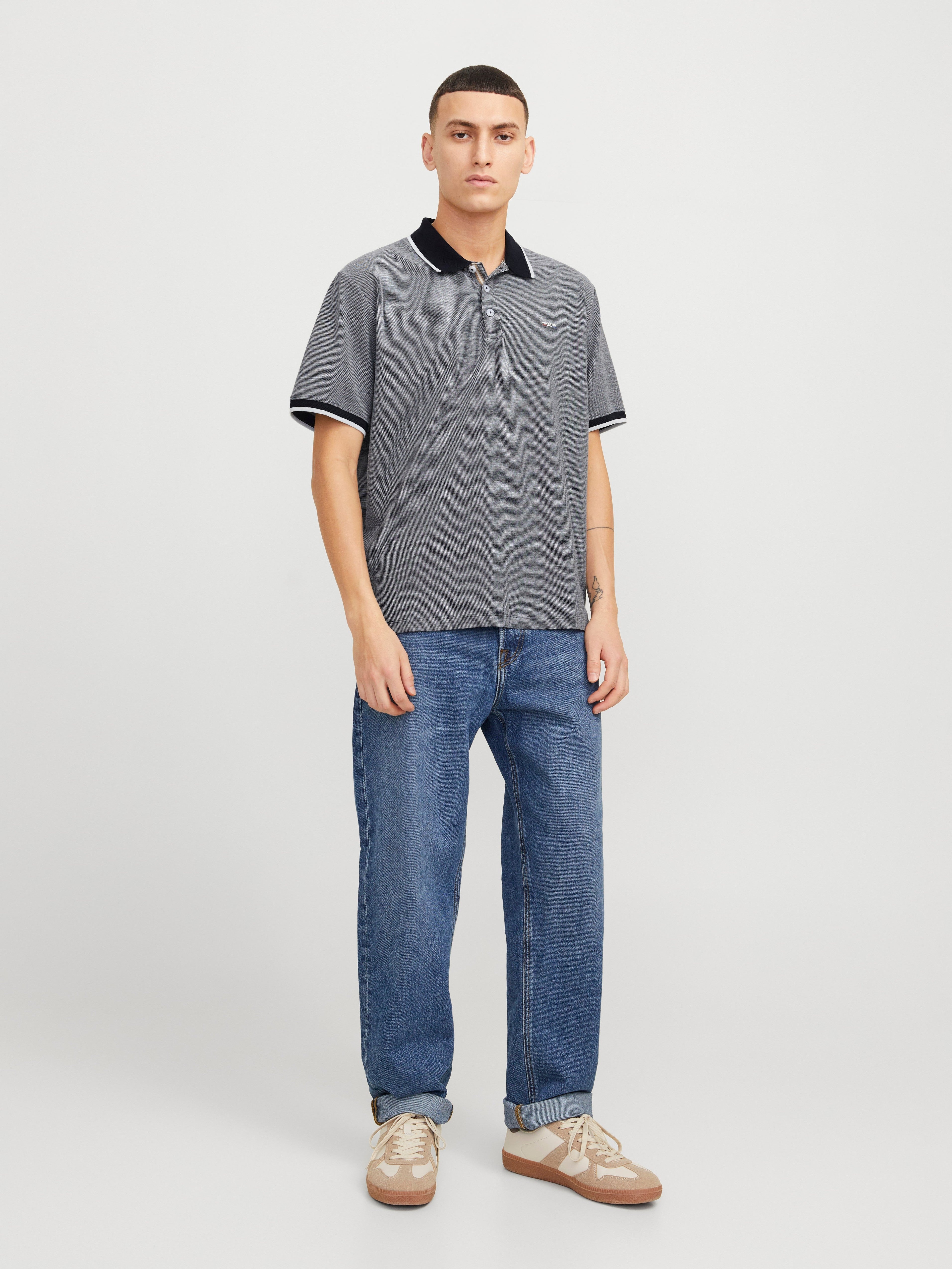 JACK & JONES JPRBLUALVES polo in maritime blue - Image 4