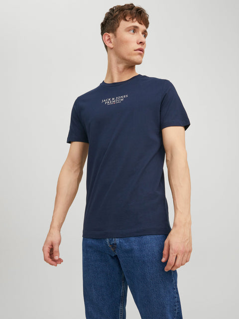 JACK & JONES JPRBLUARCHIE tee crew neck in navy blazer