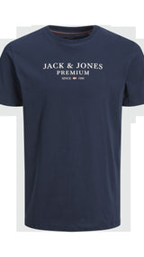 JACK & JONES JPRBLUARCHIE tee crew neck in navy blazer - Image 3