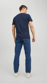 JACK & JONES JPRBLUARCHIE tee crew neck in navy blazer - Image 2
