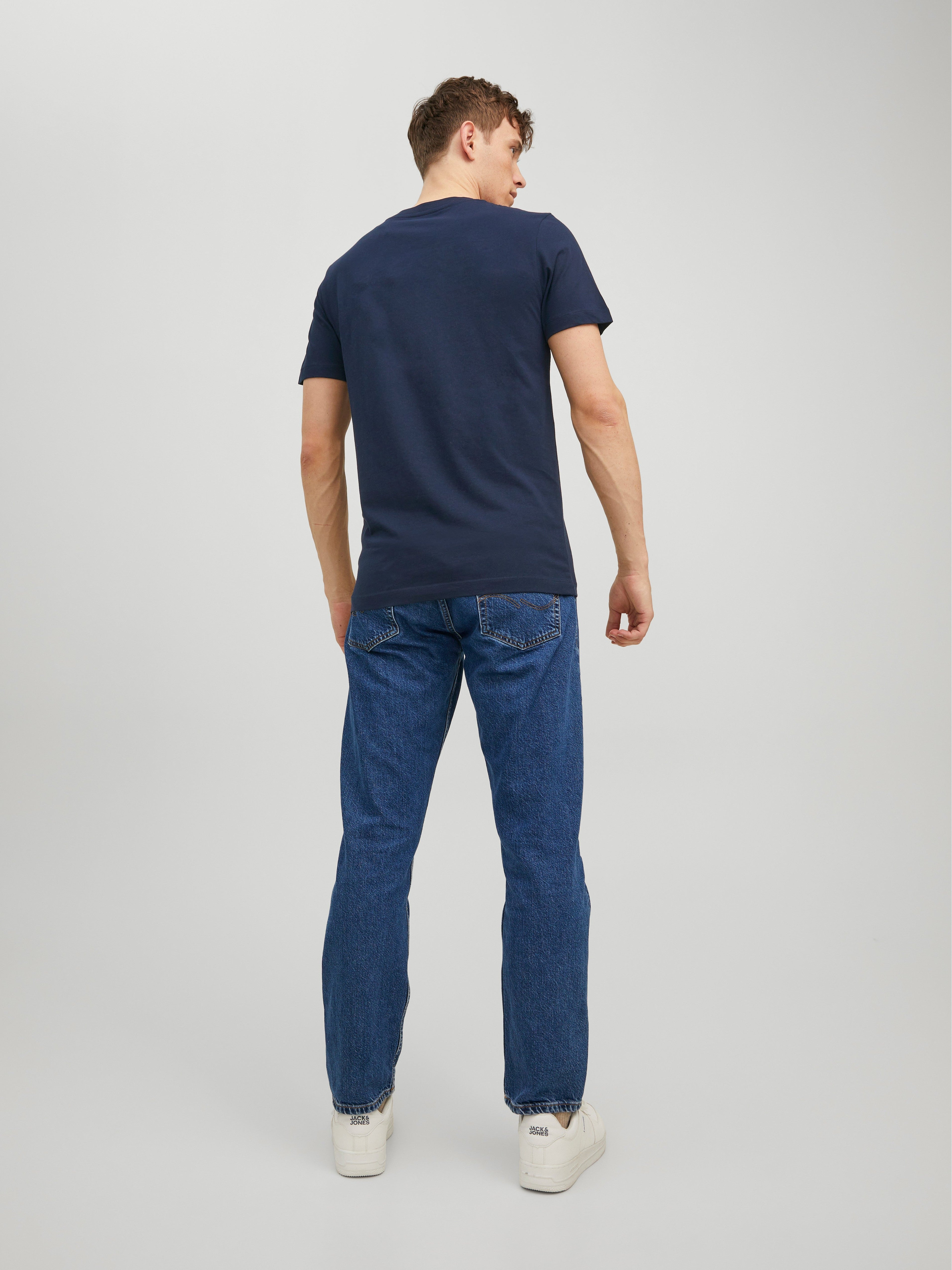 JACK & JONES JPRBLUARCHIE tee crew neck in navy blazer - Image 2