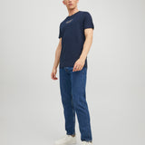 JACK & JONES JPRBLUARCHIE tee crew neck in navy blazer - Image 4