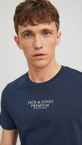 JACK & JONES JPRBLUARCHIE tee crew neck in navy blazer - Image 7