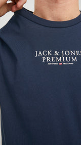 JACK & JONES JPRBLUARCHIE tee crew neck in navy blazer - Image 5