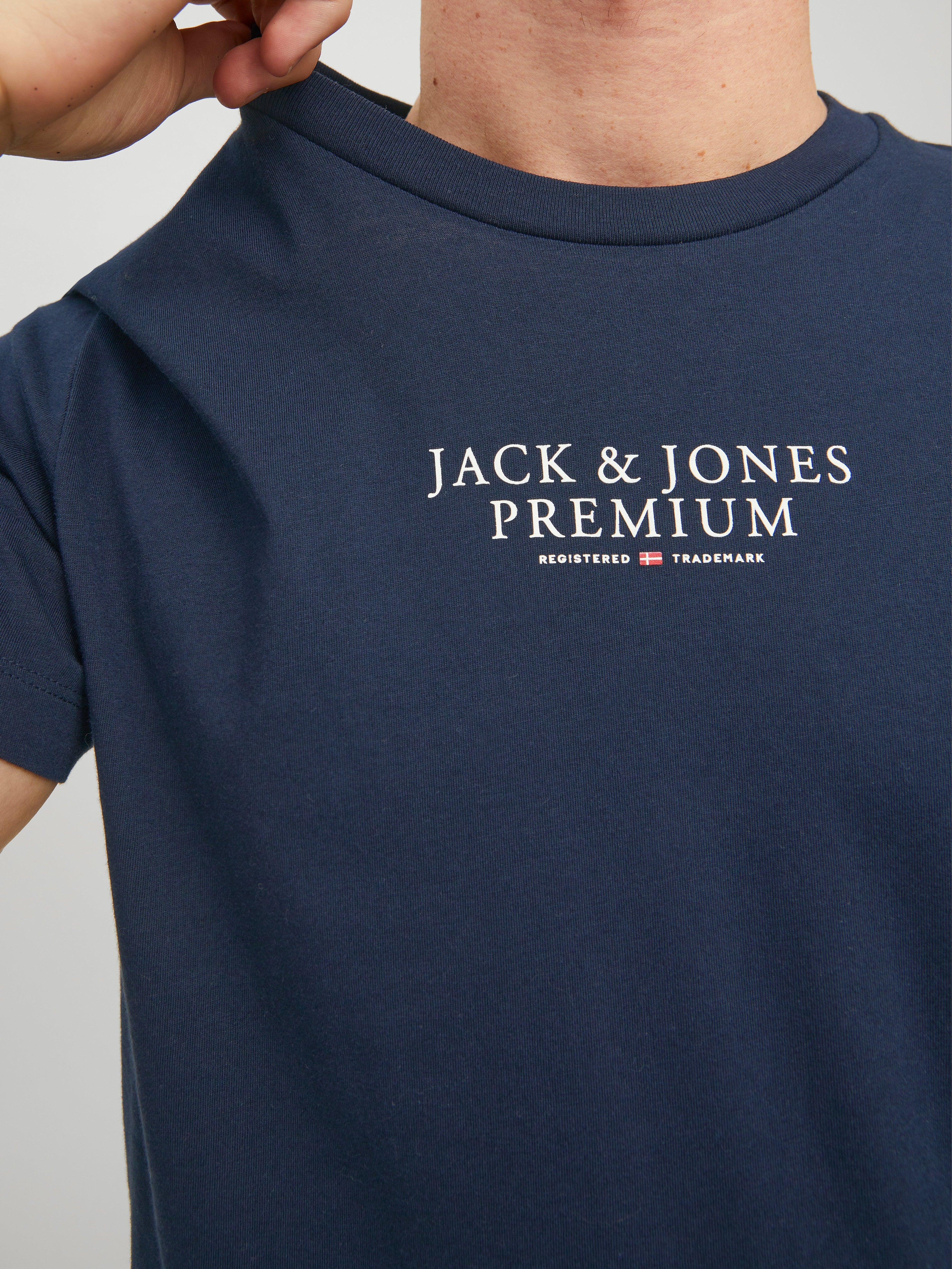 JACK & JONES JPRBLUARCHIE tee crew neck in navy blazer - Image 5