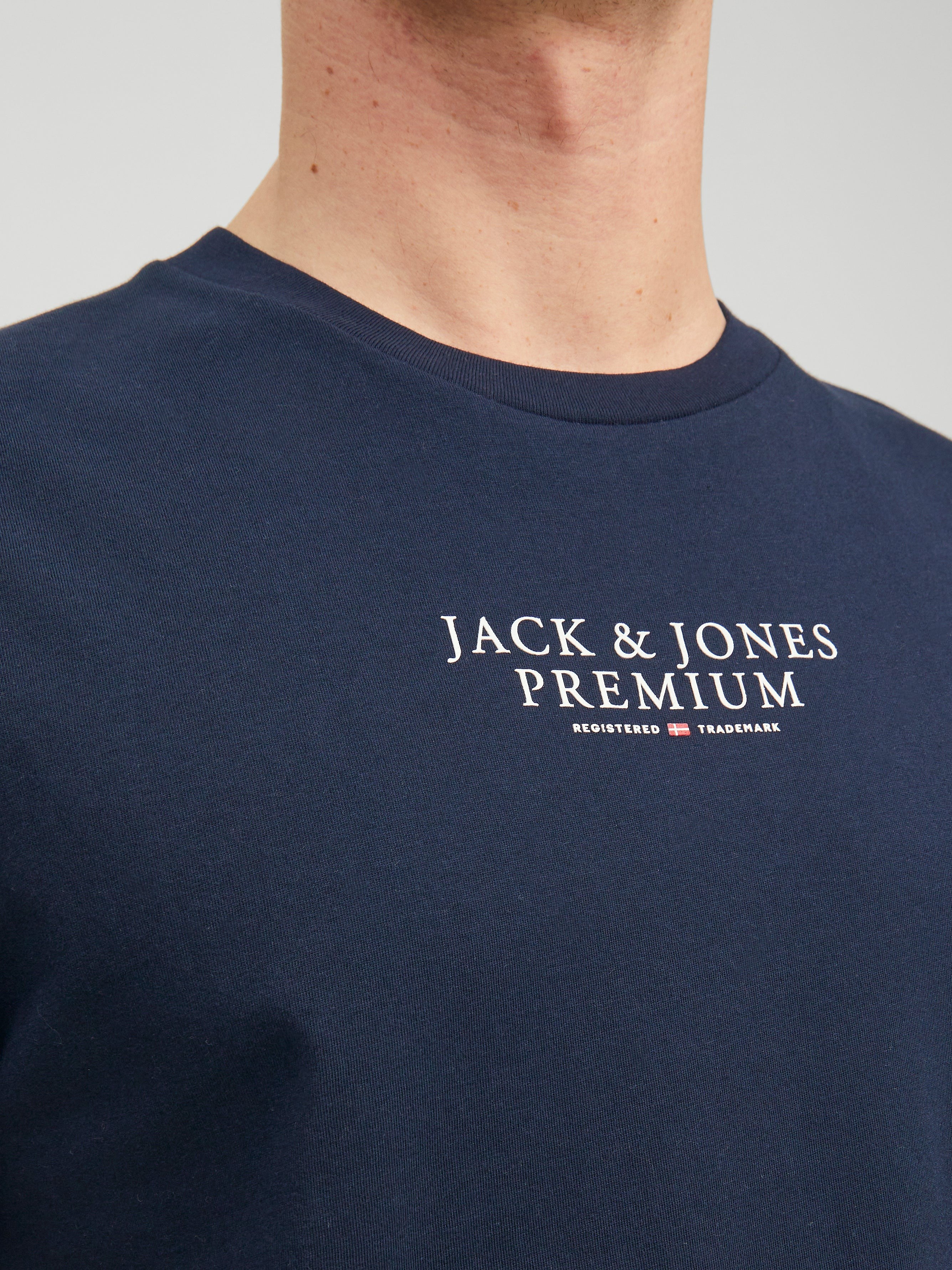 JACK & JONES JPRBLUARCHIE tee crew neck in navy blazer - Image 6