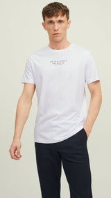 JACK & JONES JPRBLUARCHIE tee crew neck - white