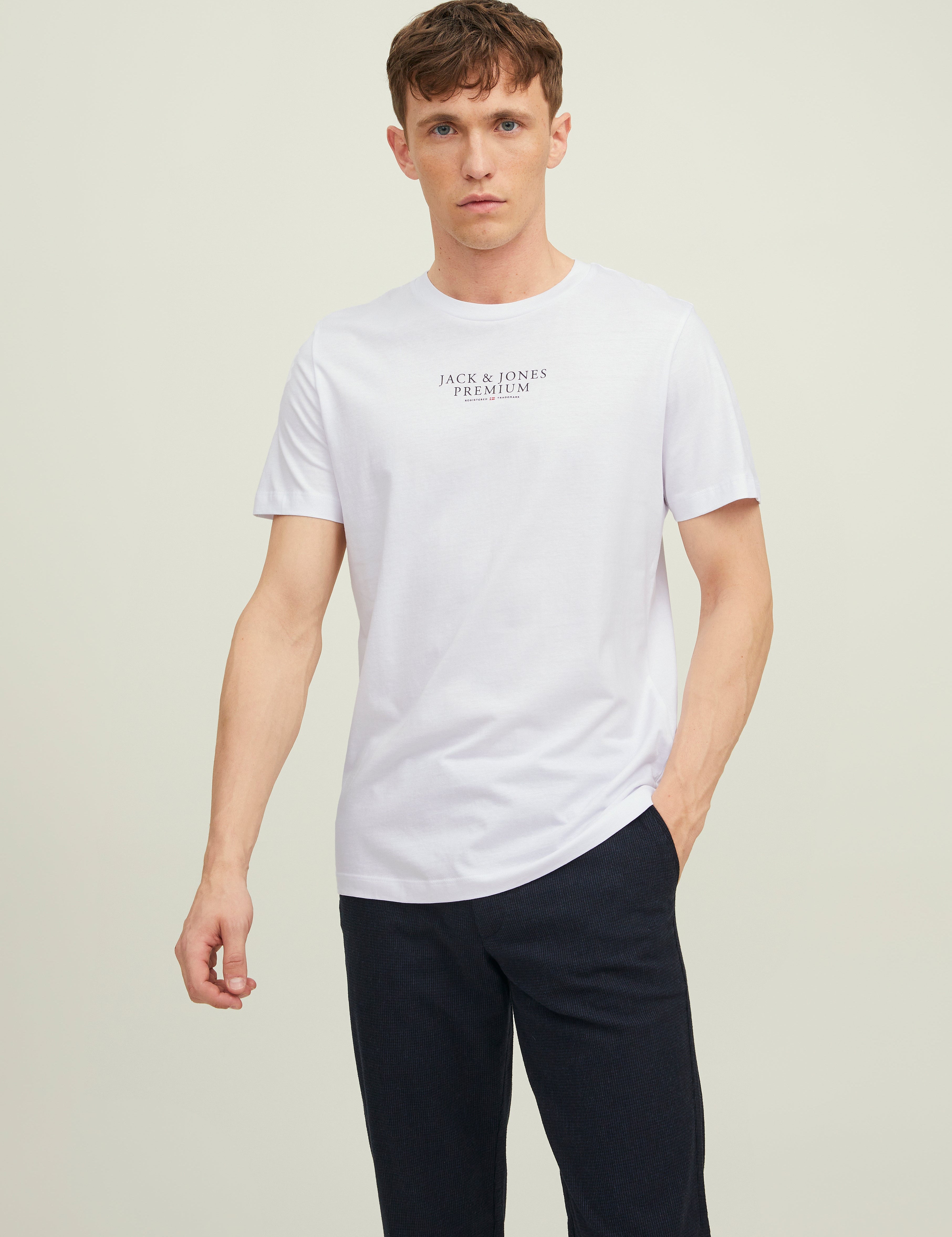 JACK & JONES JPRBLUARCHIE tee crew neck - white