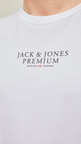 JACK & JONES JPRBLUARCHIE tee crew neck - white