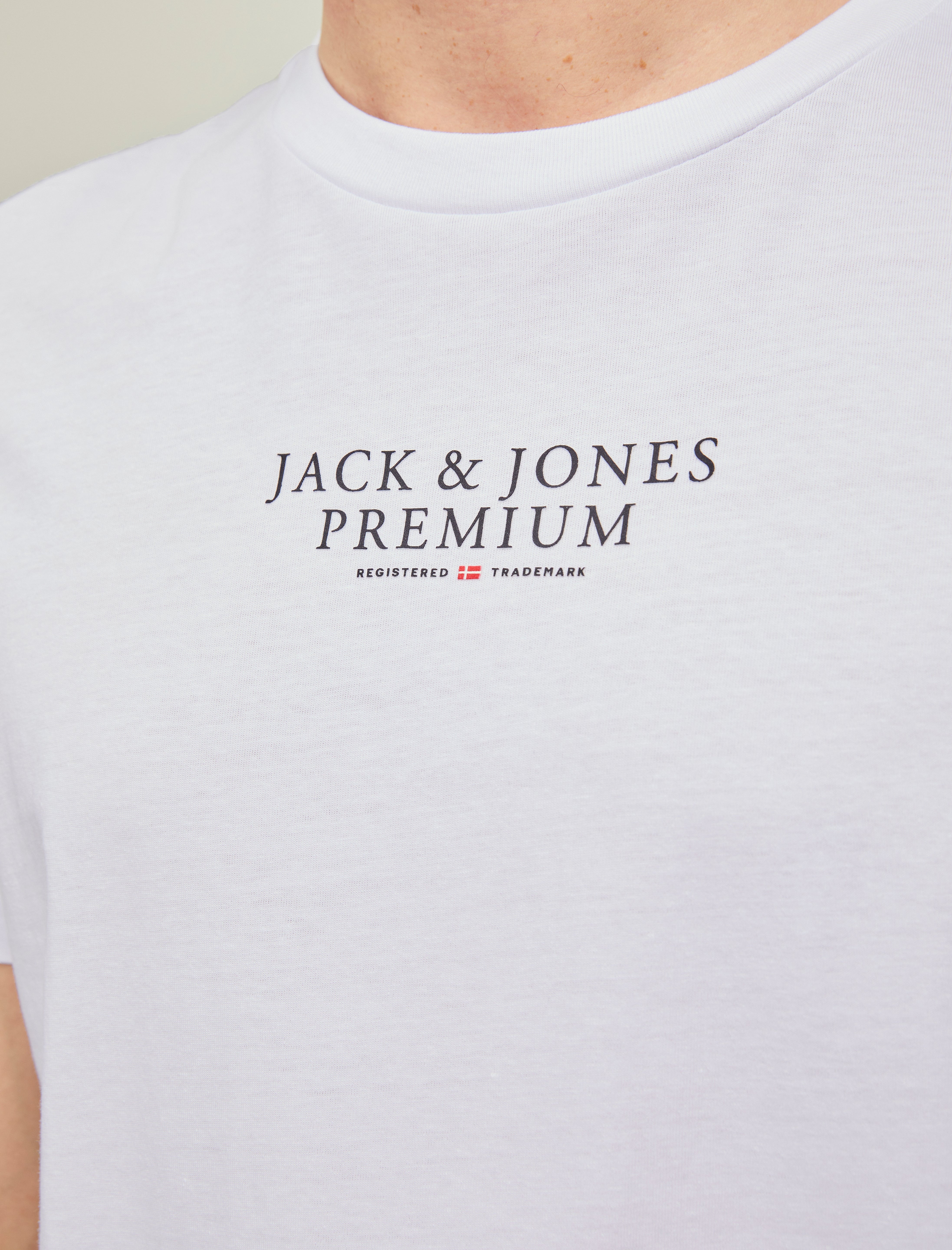 JACK & JONES JPRBLUARCHIE tee crew neck - white