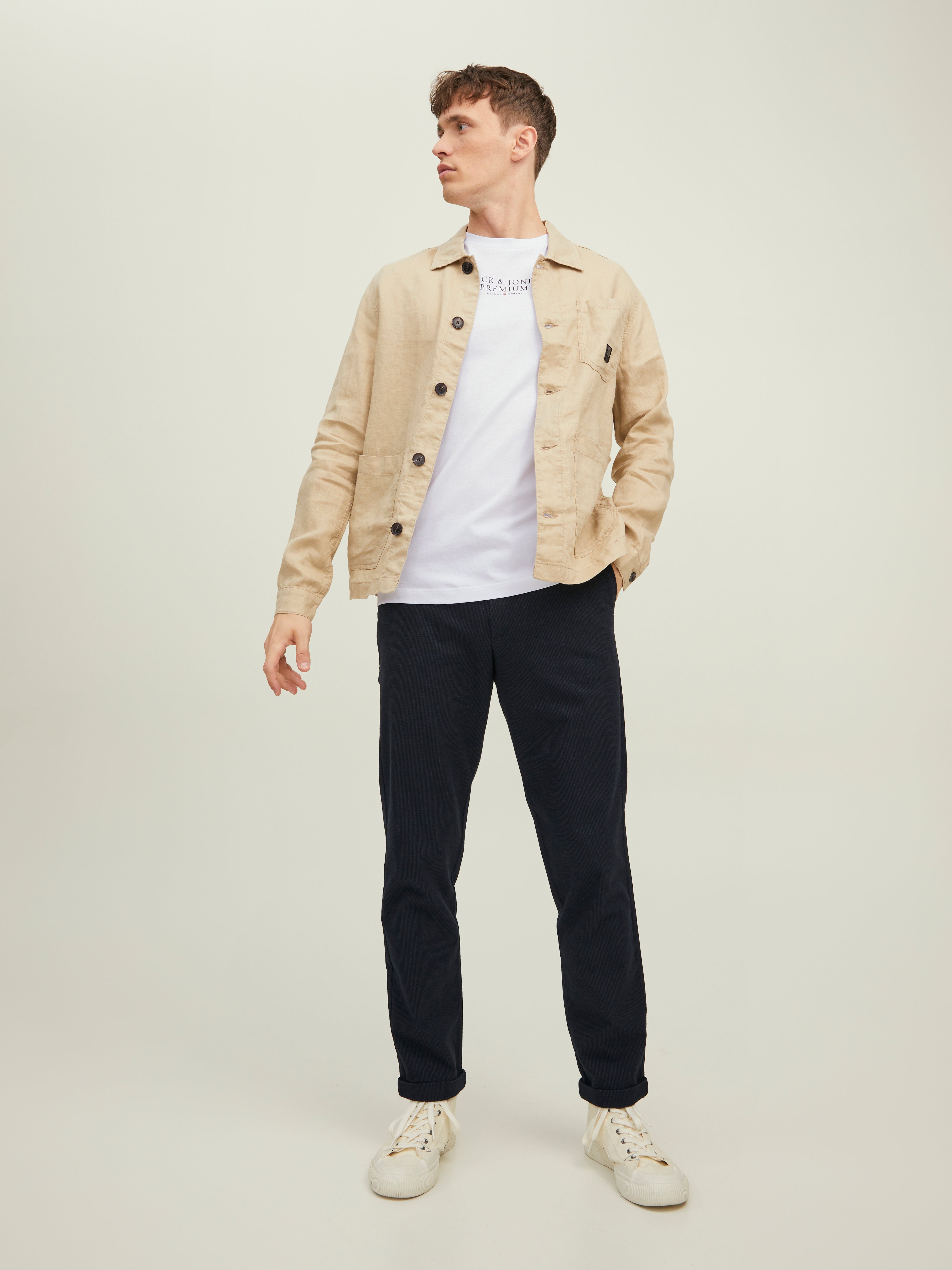 JACK & JONES JPRBLUARCHIE tee crew neck - white
